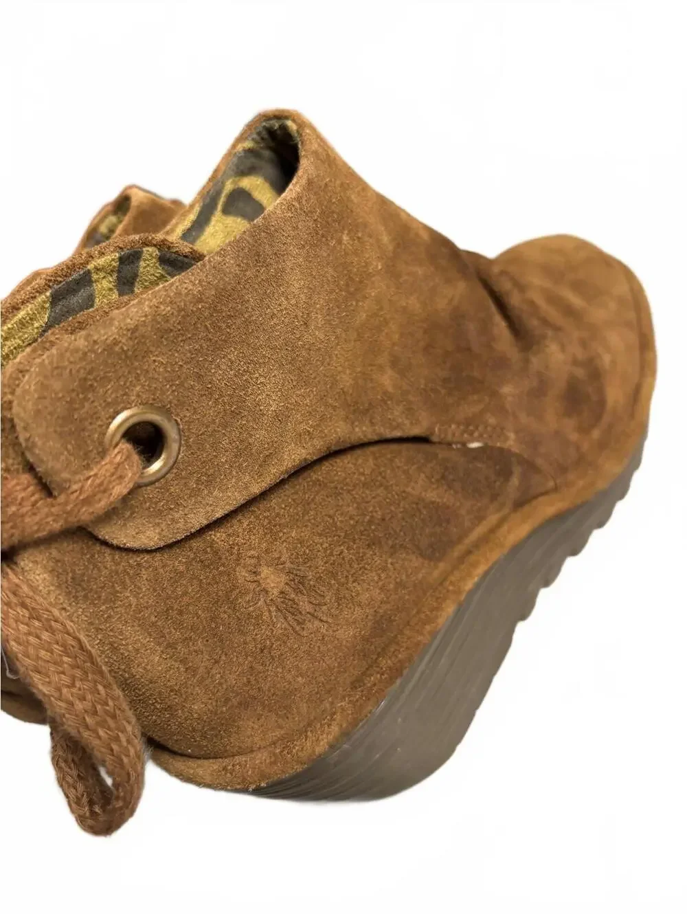 Fly London Women's Brown Suede Wedge Ankle Boots